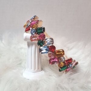 MULTICOLOR RHINESTONE JEWELED HEADBAND